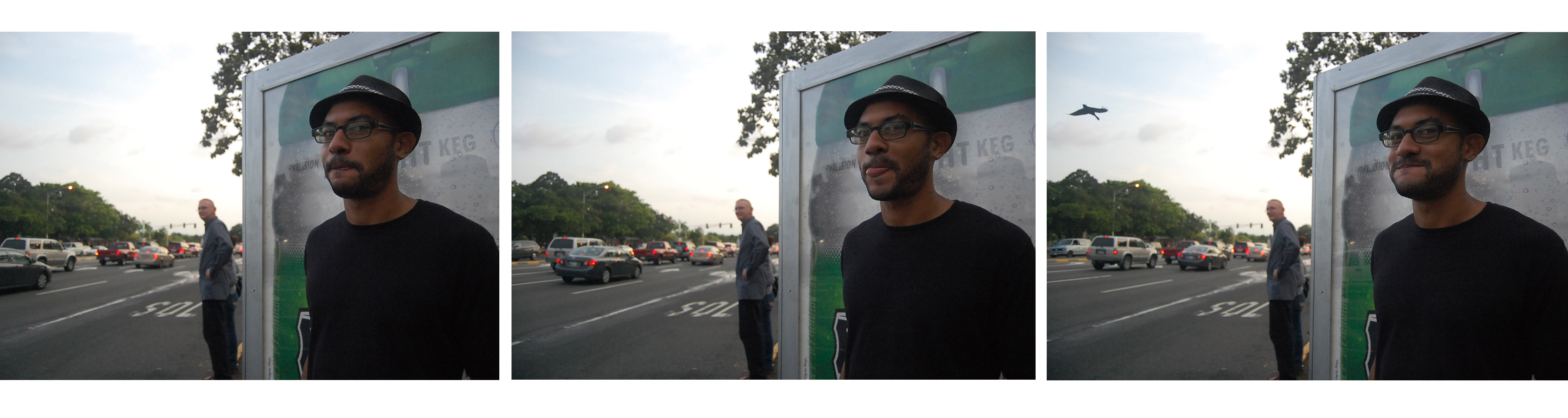 photo montage at bus stop by Jennifer Kaplan